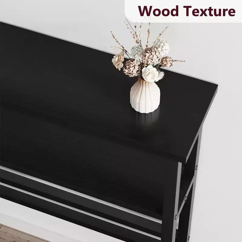 5.9 Narrow Sofa Table, 2 Tier Skinny Console Table with Adjustable Shelf, Slim Behind Couch Table for Living Room, Entryway, Hallway, Foyer