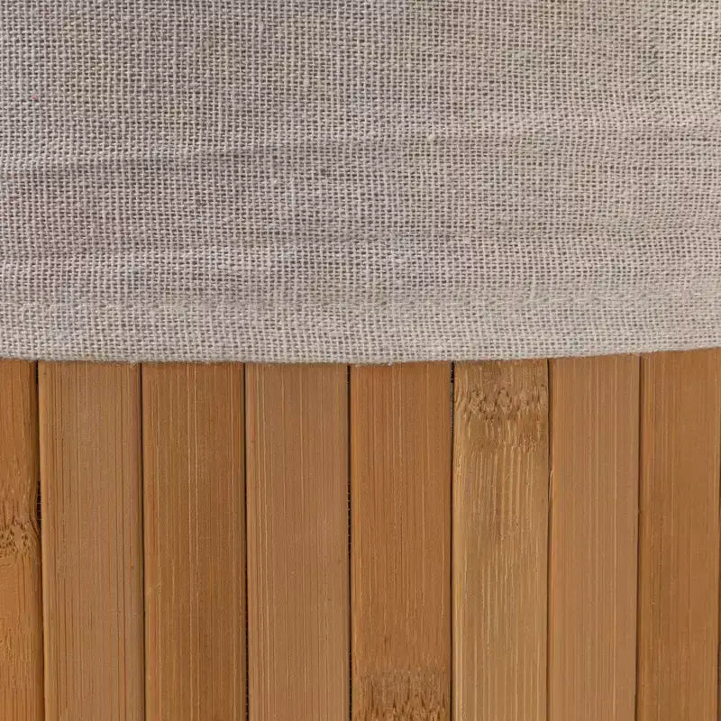 Bamboo Laundry Hamper with Rope Handles, Lid and Removable Machine Washable Laundry Bag
