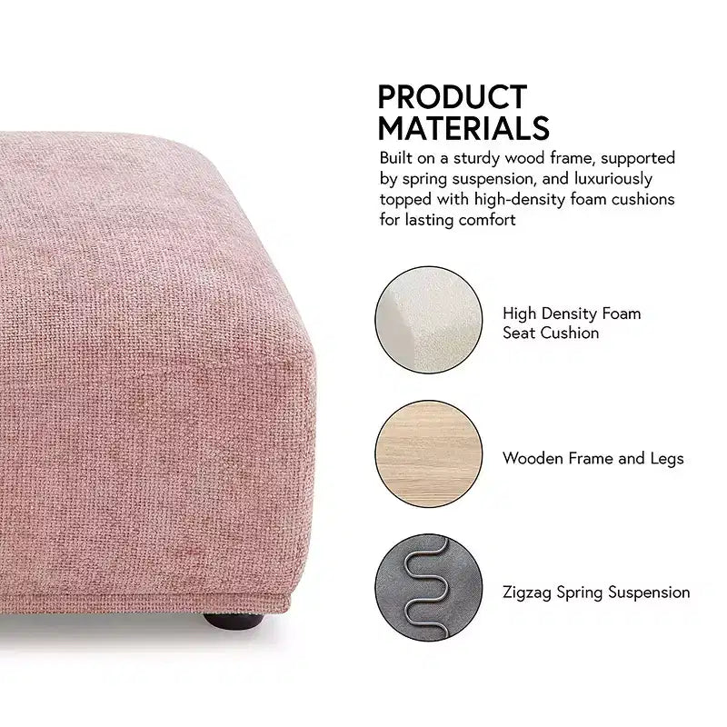 Modern Modular Square Ottoman