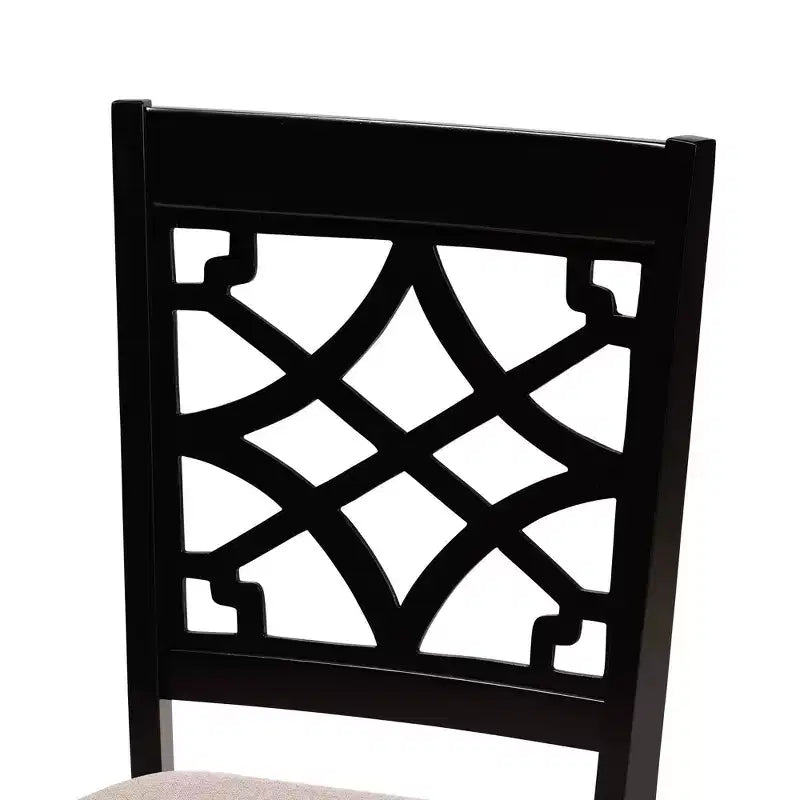 Set of 2 Upholstered Dining Chairs with Wood Frame