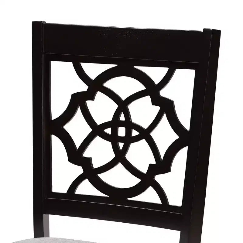 Set of 2 Upholstered Dining Chairs with Wood Frame