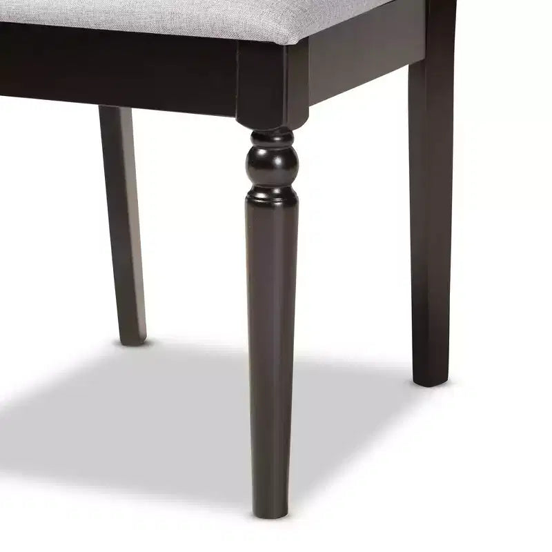 Set of 2 Upholstered Dining Chairs with Wood Frame