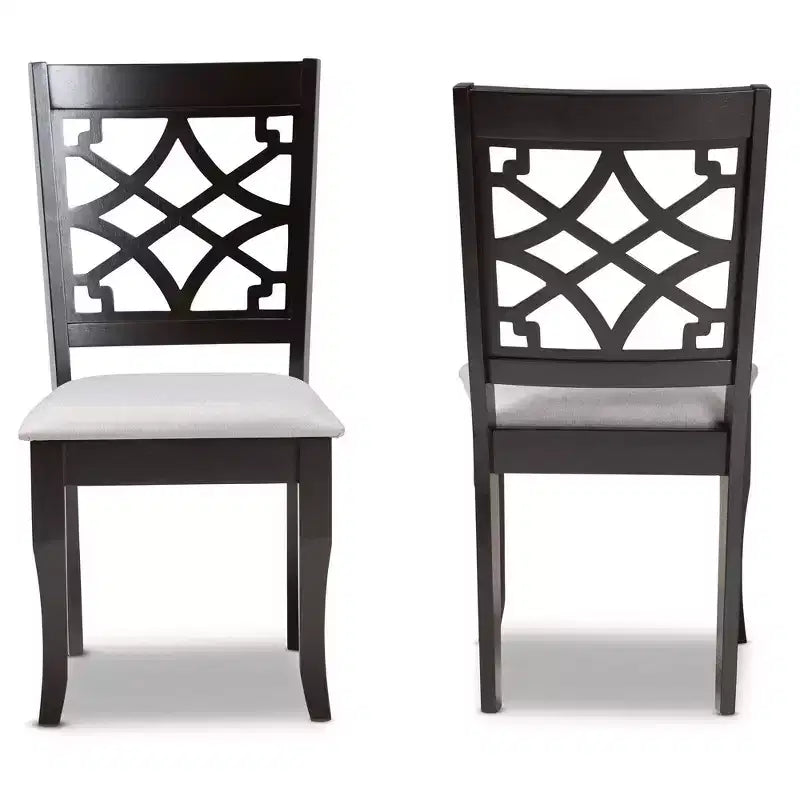 Set of 2 Upholstered Dining Chairs with Wood Frame