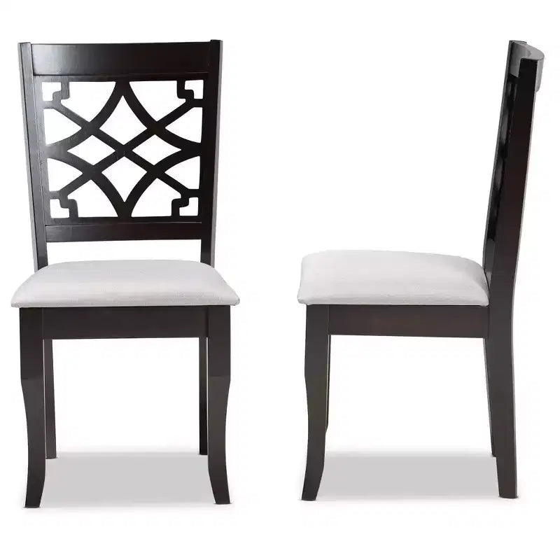 Set of 2 Upholstered Dining Chairs with Wood Frame
