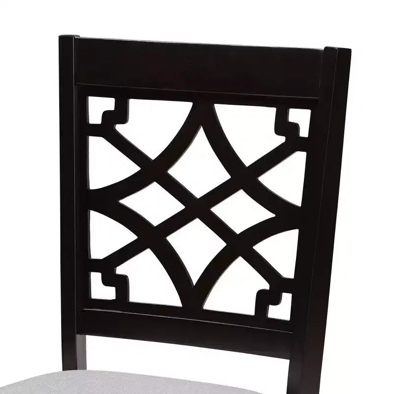 Set of 2 Upholstered Dining Chairs with Wood Frame